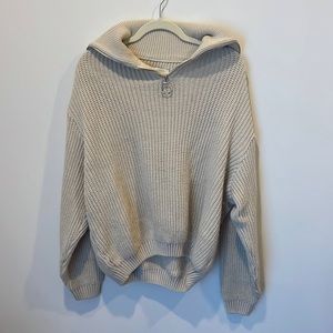 Half Zip Up Knit Sweater- ASOS